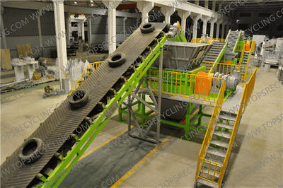 Fully Automatic Scrapped Waste Tyre Recycling To Rubber Granulates Production Line